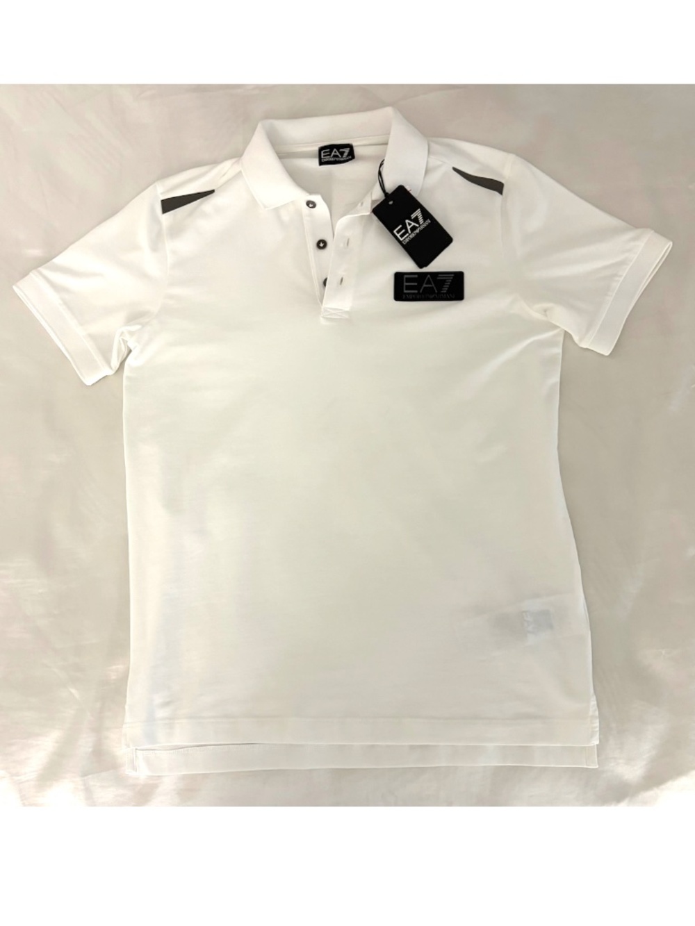 EMPORIO ARMANI EA7 Polo Stretch w/Logo and Shoulder Trim (X-Small)(NEW) $250